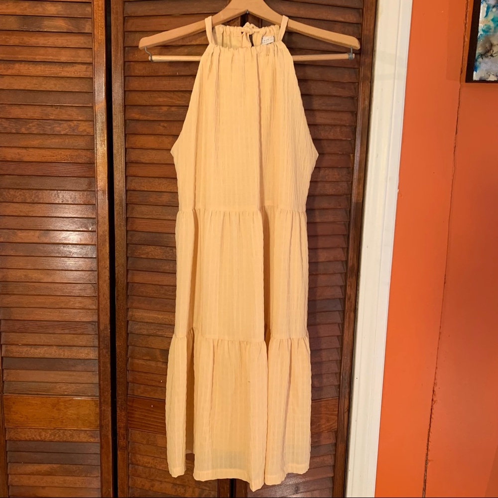 A New Day yellow halter swing dress - Picture 3 of 14